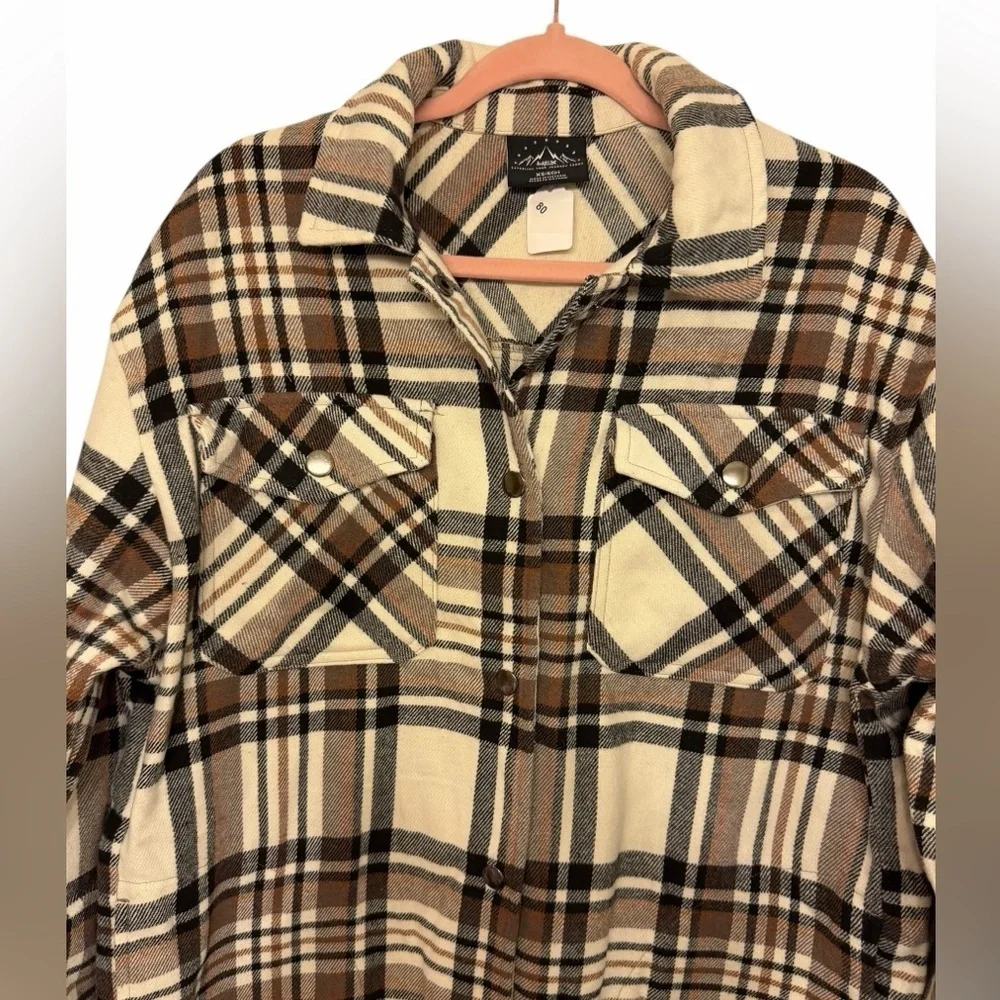 HFX Womens Plaid Shirt Jacket